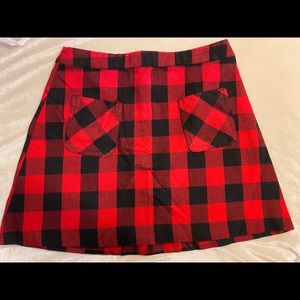 Plaid mini skirt